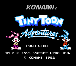 Tiny Toon Adventures title screen for NES